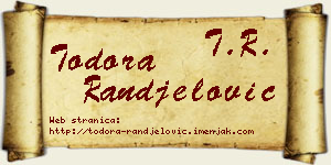 Todora Ranđelović vizit kartica